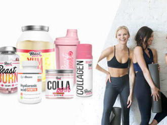 Funkčné doplnky plné proteínov z GymBeam – proteín, spaľovač, multivitamín, Cola Pink.