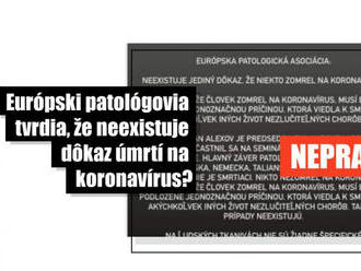 HOAX: Patológovia na seminári nevyhlásili, že nikto nezomrel na koronu