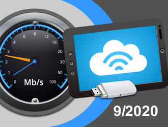 Rychlosti mobilního internetu na DSL.cz v září 2020