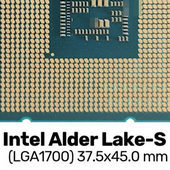 Intel Alder Lake-S se usmál do objektivu, je větší a protáhlý