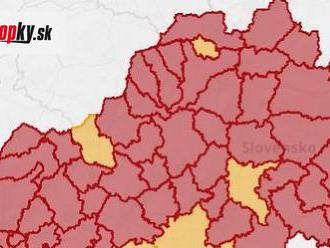 KORONAVÍRUS Slovensko očervenelo: Zelený už nie je ani jeden región, červených je 72