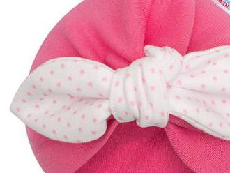 Dievčenská čiapočka turban New Baby For Girls dots. Príjemná na dotyk a krásne sedí na hlavičke.