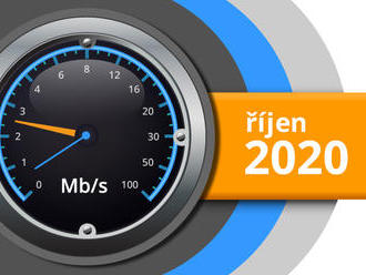 Naměřené rychlosti internetu na DSL.cz v říjnu 2020