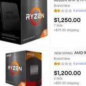 Scalpeři opět udeřili, Ryzen 9 5950X prodávají za 1250 USD i vyšší částky