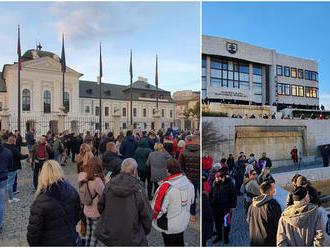 Na viacerých miestach v Bratislave sa začali protesty, prišli tisíce ľudí