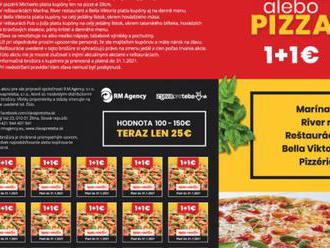 Pizza alebo jedlo za 1 euro do 5 reštaurácií a pizzérií v Žiline