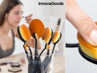 Profesionálny oválny set štetcov na líčenie InnovaGoods Wellness Beauté  !