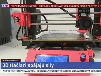 Pomáhajú aj tlačiari, vyrábajú diely na ochranné štíty