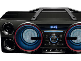 Prenosný multimediálny BoomBox, BT-FM-MP3 so zaujímavým LED svetelným efektom.