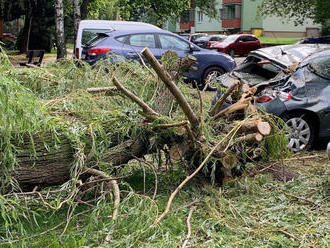 V oblasti maďarského Győru búrka lámala konáre a zaplavila pivnice