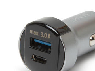 Adapter do autozapalovača Type - C P a USB zásuvkou, s rýchlonabíjaním.