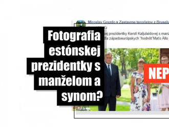 Na fotografii vedľa estónskej prezidentky nestojí jej manžel a ani syn