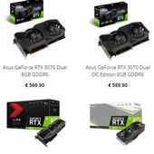 GeForce RTX 3070 v nabídce evropských obchodů, rozpětí cen je široké