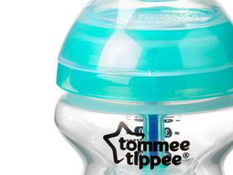 Antikoliková fľaša Tommee Tippee 150 ml. Anatomický tvar fľaše osnadňuje držanie a kŕmenie.