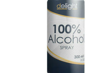 100% Alkohol spray - 300 ml, ktorý výborne čisti a odmastňuje. Nevhodný na dezinfekciu rán!