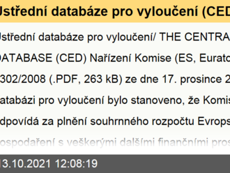 Ústřední databáze pro vyloučení  