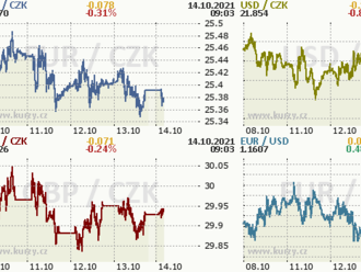 Koruna těží z vyšších úroků. Vůči horší tržní náladě je s příchodem podzimu rezistentní