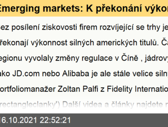 Emerging markets: K překonání výkonnosti amerických akcií jsou potřeba silné fundamenty, říká manažer