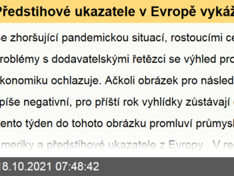 Předstihové ukazatele v Evropě vykážou další pokles  