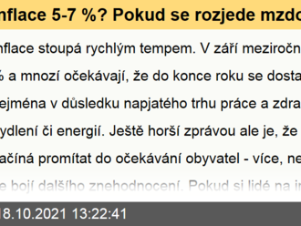 Inflace 5-7 %? Pokud se rozjede mzdová spirála, bude to běžný standard příštích let