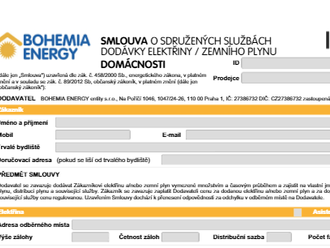 ČEZ spustil nový online formulář pro přechod z ceníků dodavatele poslední instance. Smlouvu lze celou uzavřít na webu