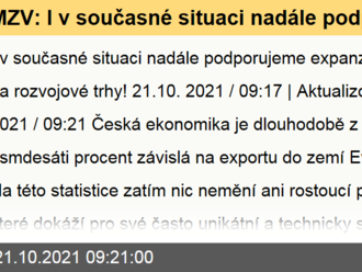 MZV: I v současné situaci nadále podporujeme expanzi českých firem na rozvojové trhy.