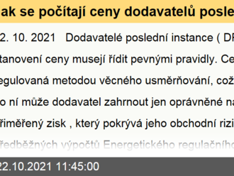 Jak se počítají ceny dodavatelů poslední instance