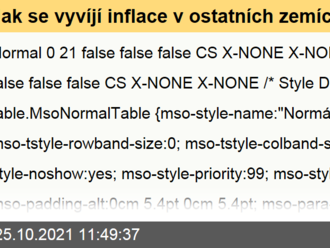 Jak se vyvíjí inflace v ostatních zemích?