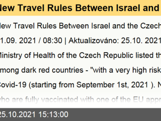 New Travel Rules Between Israel and the Czech Republic