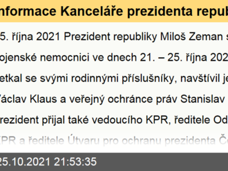 Informace Kanceláře prezidenta republiky