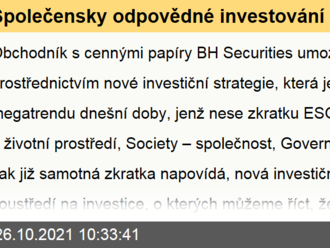 Společensky odpovědné investování dobývá portfolia českých investorů