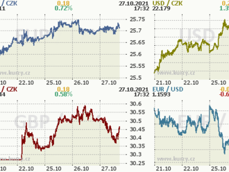 Koruna zůstává poblíž 25,70 za euro  