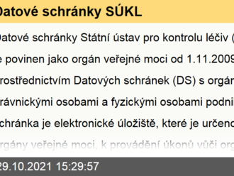 Datové schránky SÚKL