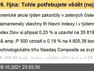 29. října: Tohle potřebujete vědět   o pátečním obchodování v USA