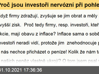 Proč jsou investoři nervózní při pohledu na vysokou inflaci?