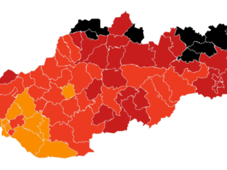 Od pondelka bude v čiernej farbe až desať okresov, väčšina na východe