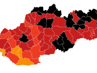 Od pondelka bude v čiernej farbe až 24 okresov. Oranžových zostáva len osem