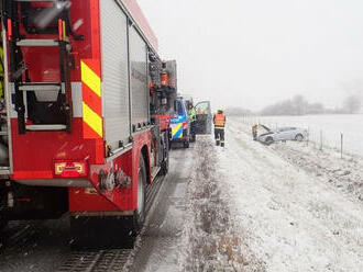 K dopravní nehodě na zasněžené silnici došlo v Bílanech na Kroměřížsku, kde řidič se svým osobním…