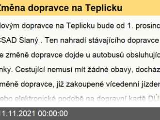 Změna dopravce na Teplicku