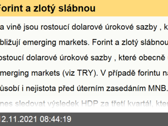 Forint a zlotý slábnou