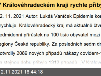 V Královéhradeckém kraji rychle přibývají hospitalizovaní s covidem-19. Hrozí podzimní scénář