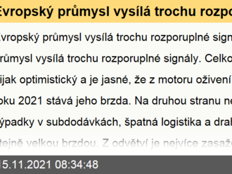 Evropský průmysl vysílá trochu rozporuplné signály. - Ranní glosa: Proč německý průmysl zaostává za italským?