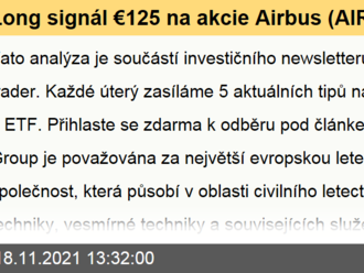 Long signál €125 na akcie Airbus  