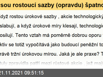 Jsou rostoucí sazby   špatnou zprávou pro technologické tituly?