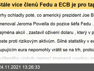 Stále více členů Fedu a ECB je pro tapering