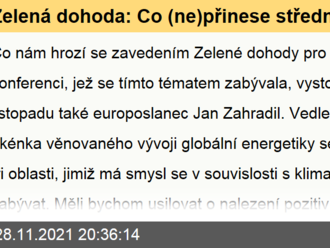 Zelená dohoda: Co  přinese střední třídě? A jak také uvažovat o klimatické změně?