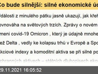 Co bude silnější: silné ekonomické údaje z tohoto týdne nebo zprávy o novém kmeni Omicron?