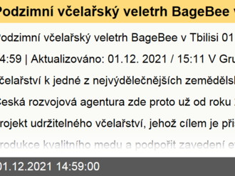 Podzimní včelařský veletrh BageBee v Tbilisi