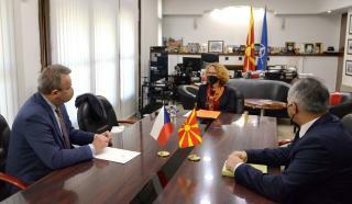 Ambassador Miroslav Toman met with Minister of Defense of the Republic of North Macedonia Radmila Šekerinska