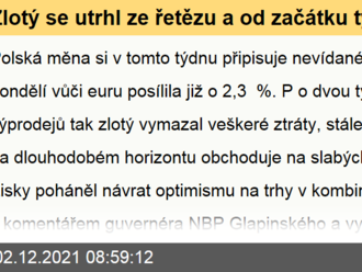 Zlotý se utrhl ze řetězu a od začátku týdne posílil o dvě procenta